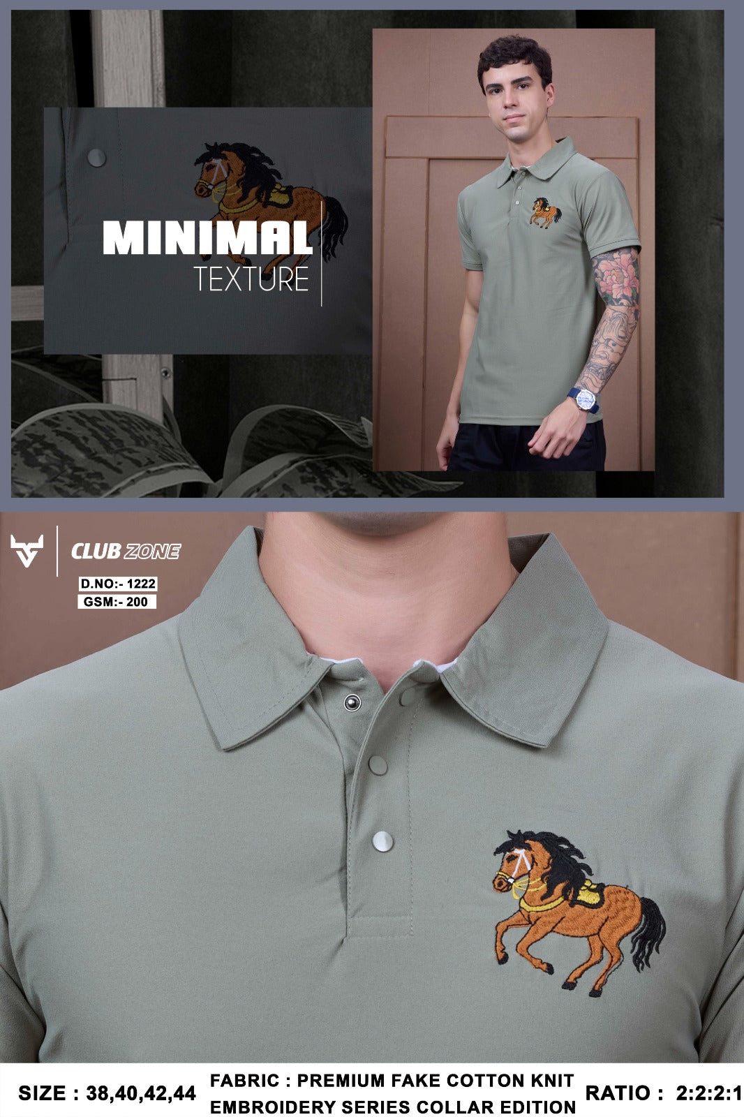 Dno 1222 Club Zone Fake Cotton Mens Tshirts Wholesale Rate