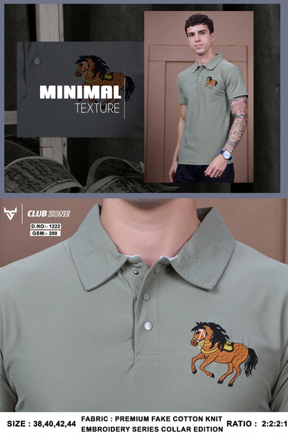 Dno 1222 Club Zone Fake Cotton Mens Tshirts Wholesale Rate