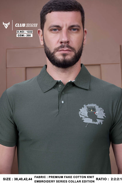 Dno 1222 Club Zone Fake Cotton Mens Tshirts Wholesale Rate