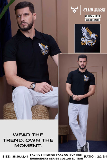 Dno 1222 Club Zone Fake Cotton Mens Tshirts Wholesale Rate