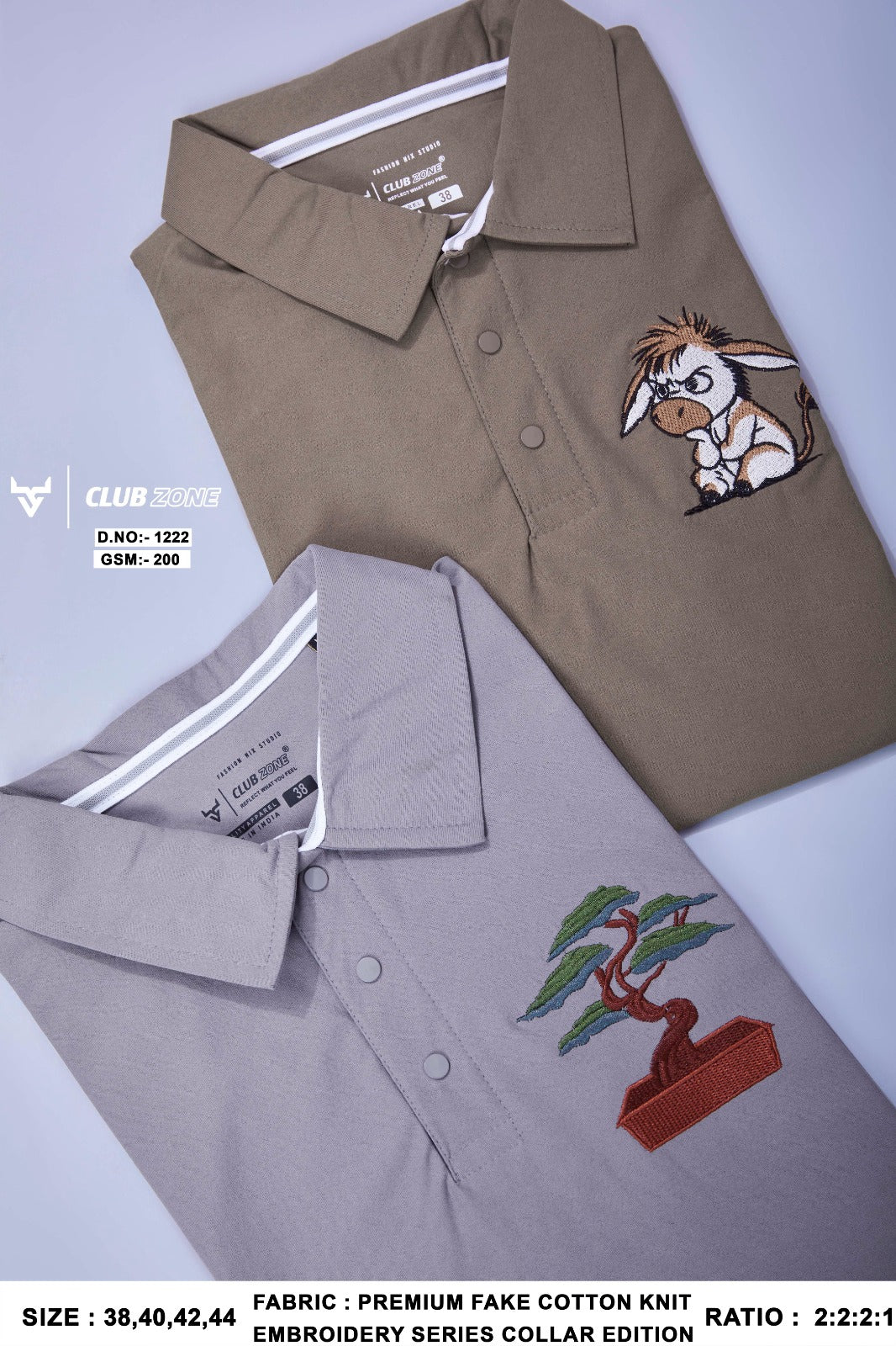Dno 1222 Club Zone Fake Cotton Mens Tshirts Wholesale Rate