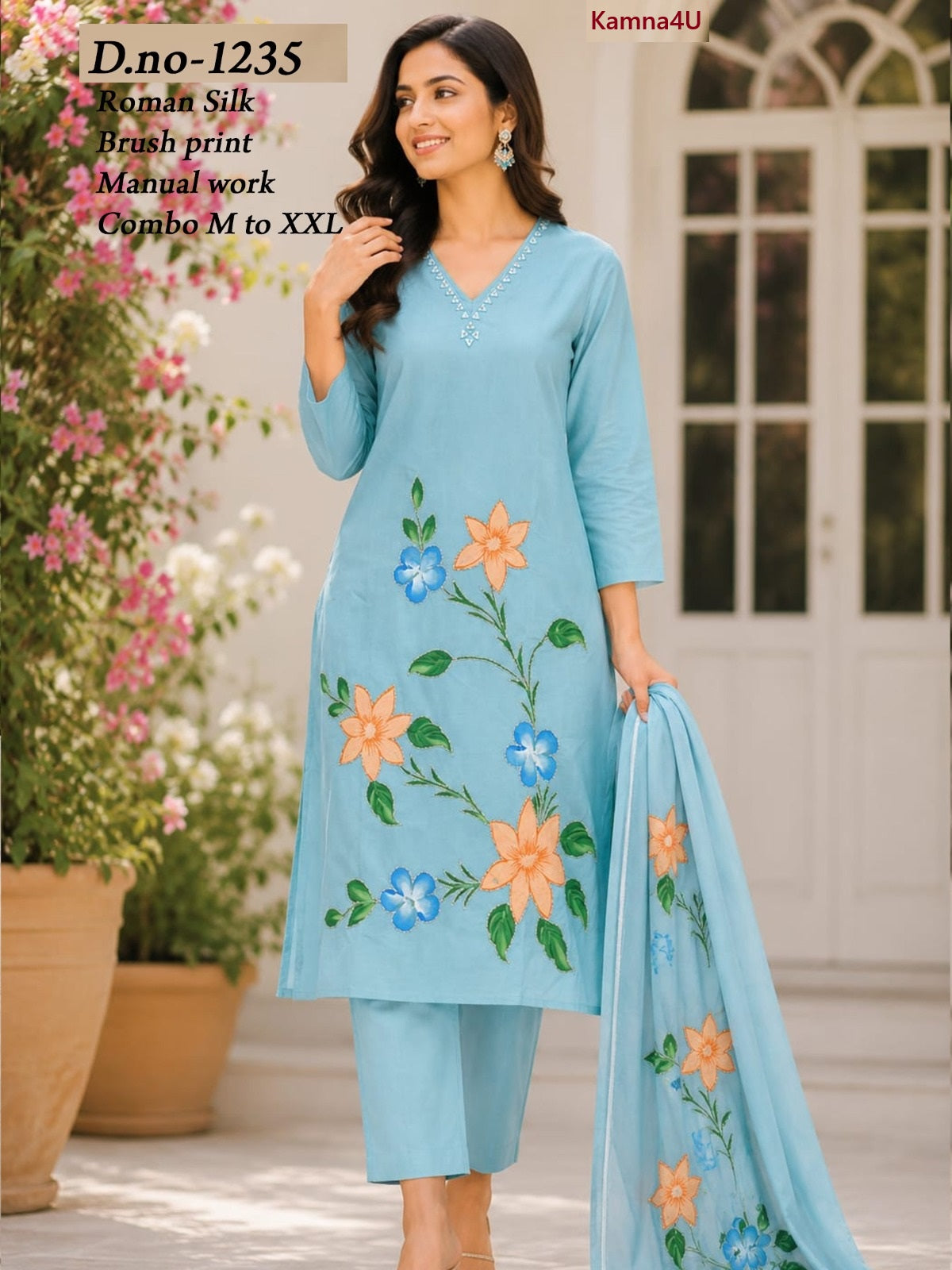 Dno 1235 Kamna4U Roman Readymade Pant Style Suits Wholesale
