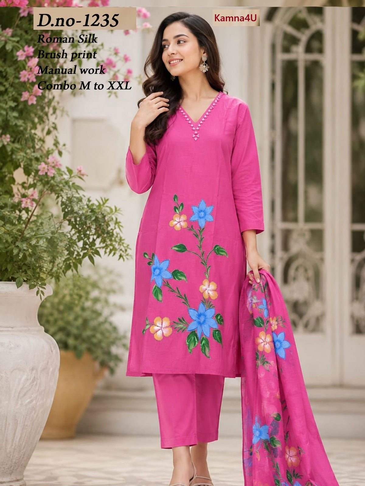 Dno 1235 Kamna4U Roman Readymade Pant Style Suits Wholesale
