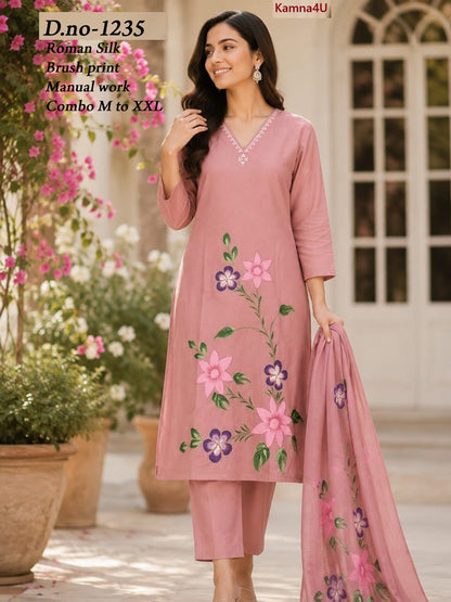 Dno 1235 Kamna4U Roman Readymade Pant Style Suits Wholesale