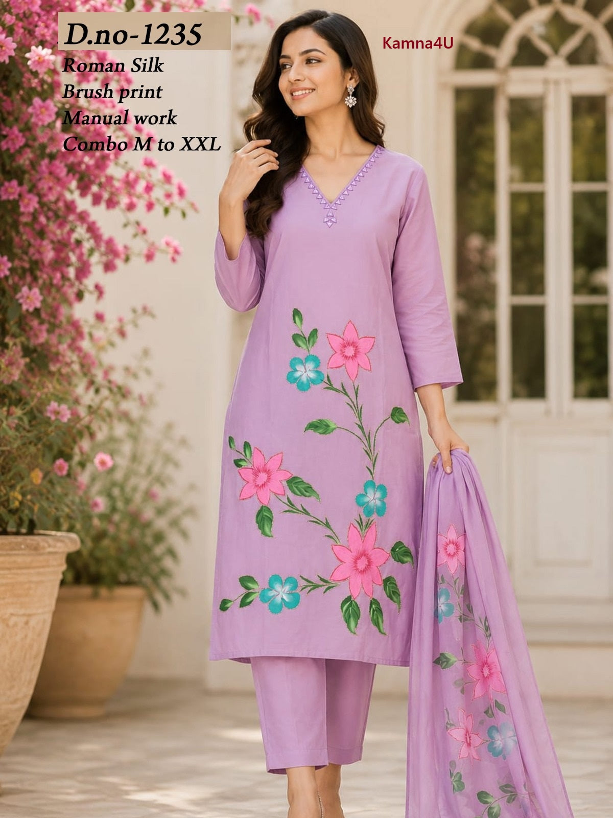 Dno 1235 Kamna4U Roman Readymade Pant Style Suits Wholesale