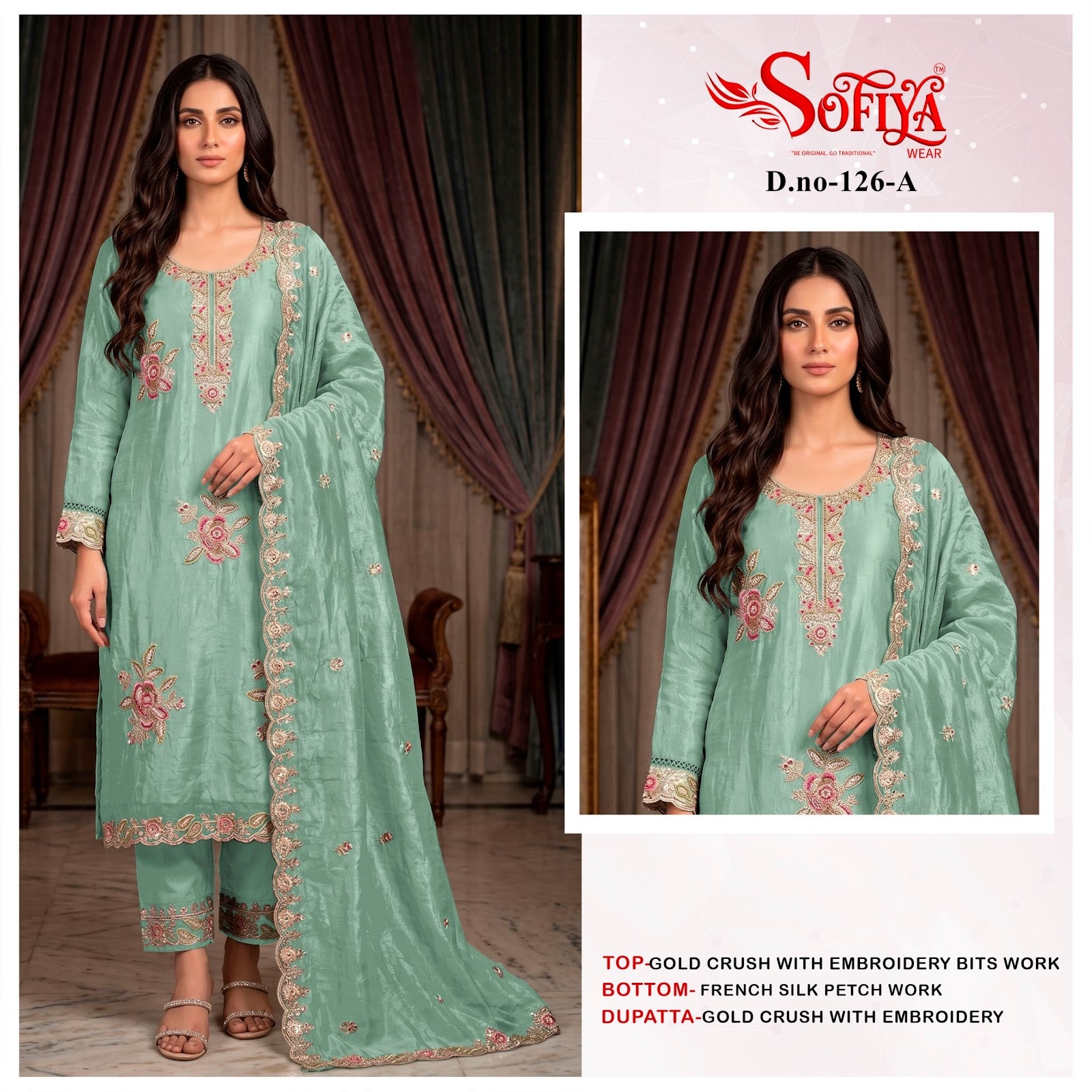 Dno 126 Abcd Sofiya Crush Pakistani Salwar Suits Exporter Ahmedabad