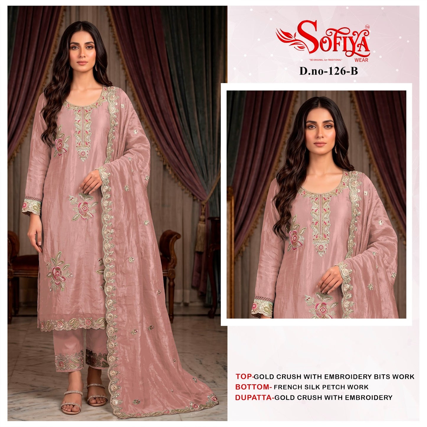 Dno 126 Abcd Sofiya Crush Pakistani Salwar Suits Exporter Ahmedabad