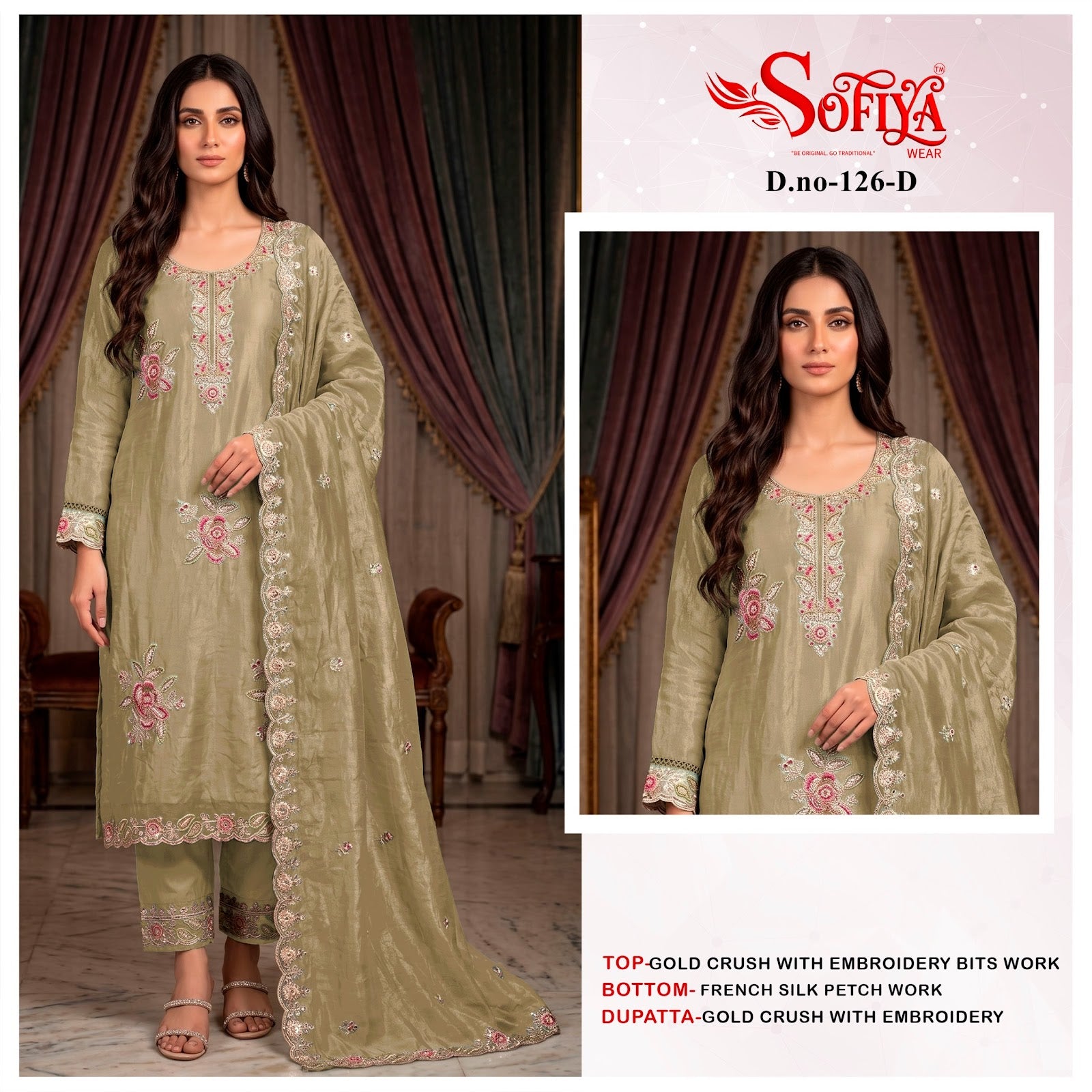Dno 126 Abcd Sofiya Crush Pakistani Salwar Suits Exporter Ahmedabad