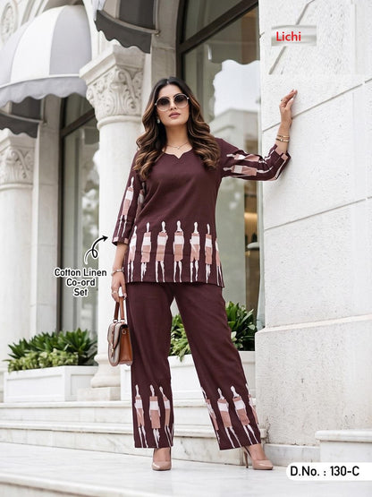 Dno 130 Lichi Cotton Co Ord Set Wholesale Price