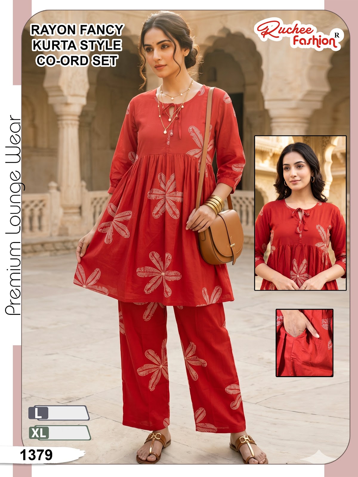 Dno 1378-1385 Ruchee Fashion Rayon Co Ord Set Supplier Gujarat