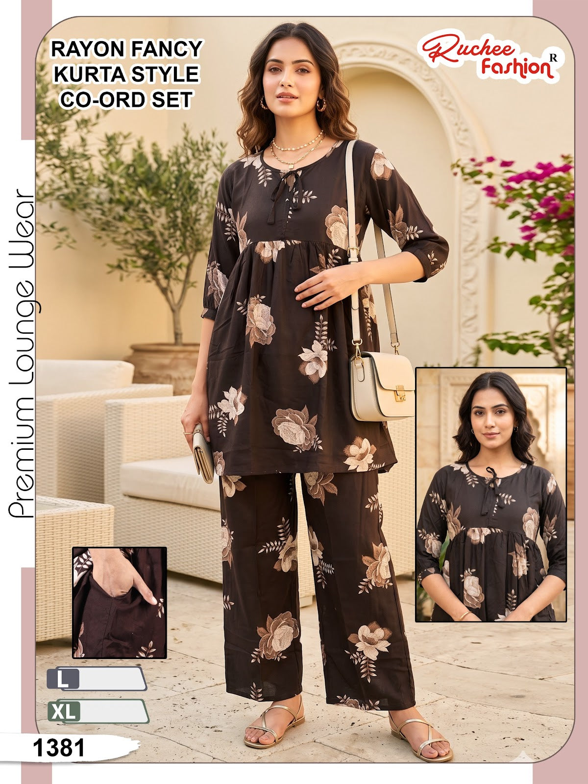 Dno 1378-1385 Ruchee Fashion Rayon Co Ord Set Supplier Gujarat
