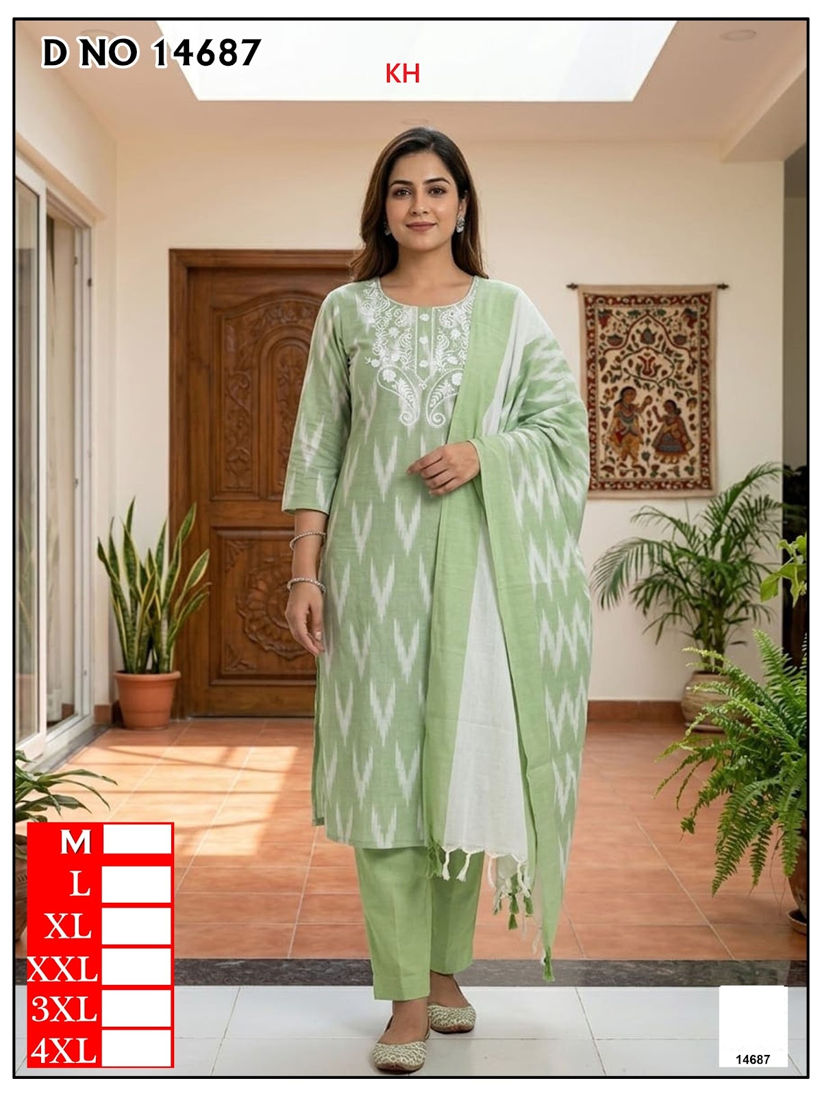 Dno 14685-14687-702 Kh Readymade Cotton Pant Suits Exporter Gujarat