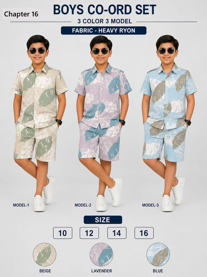Dno 1480-1482 Chapter 16 Rayon Boys Co Ord Set Supplier Gujarat