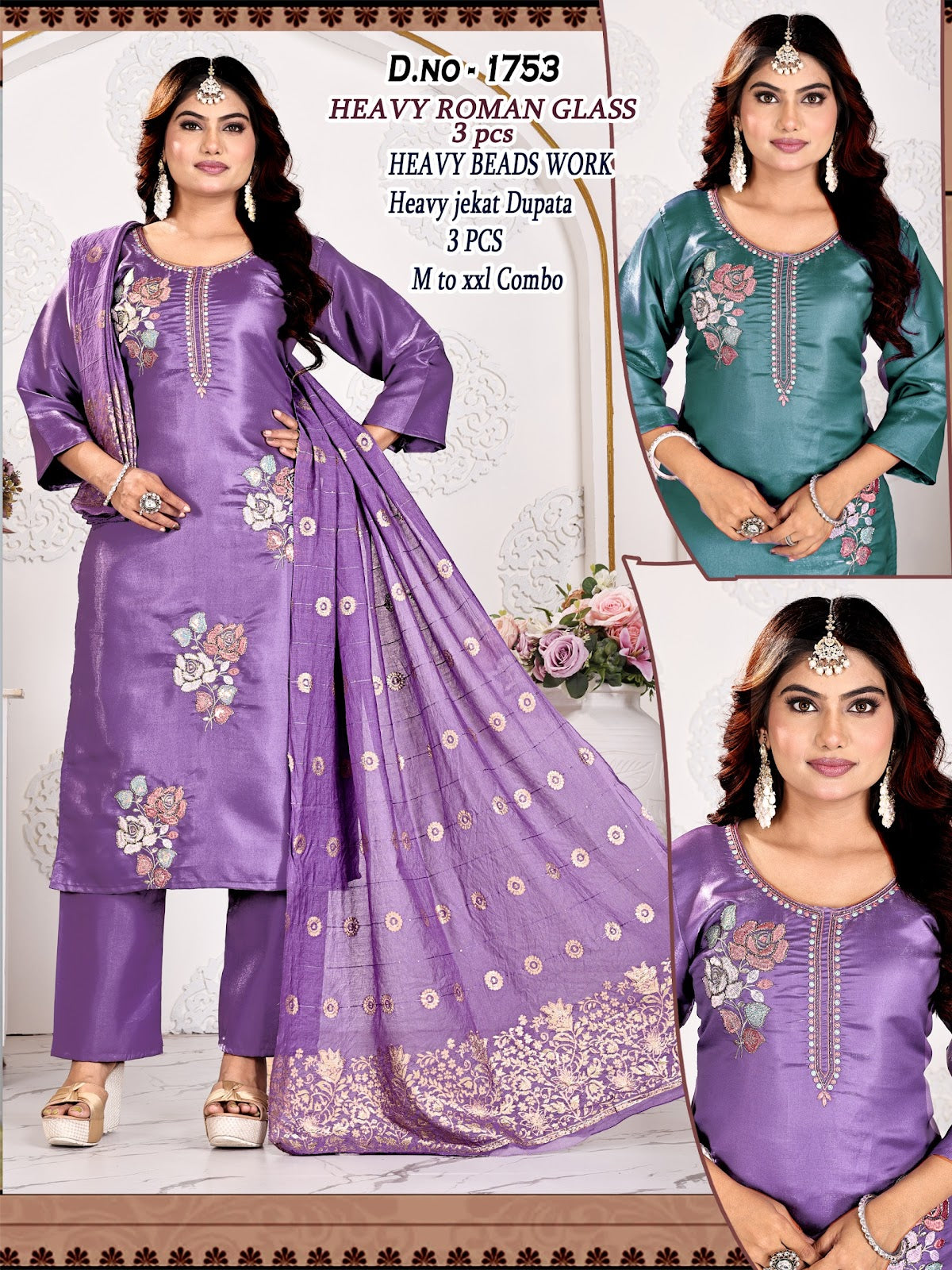 Dno 1751-1756 Knk Roman Readymade Pant Style Suits Supplier