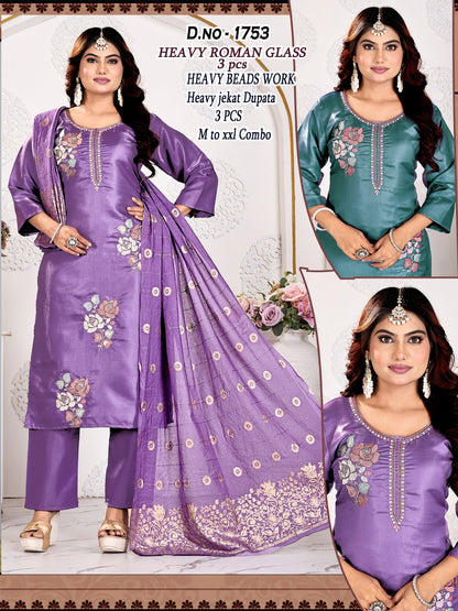 Dno 1751-1756 Knk Roman Readymade Pant Style Suits Supplier