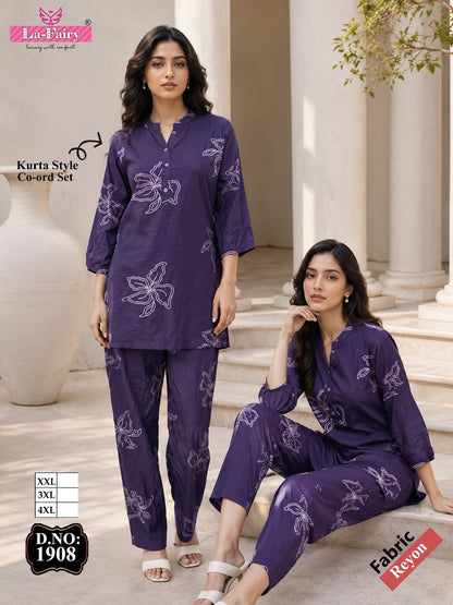 Dno 1908 La Fairy Reyon Co Ord Set Wholesale Price