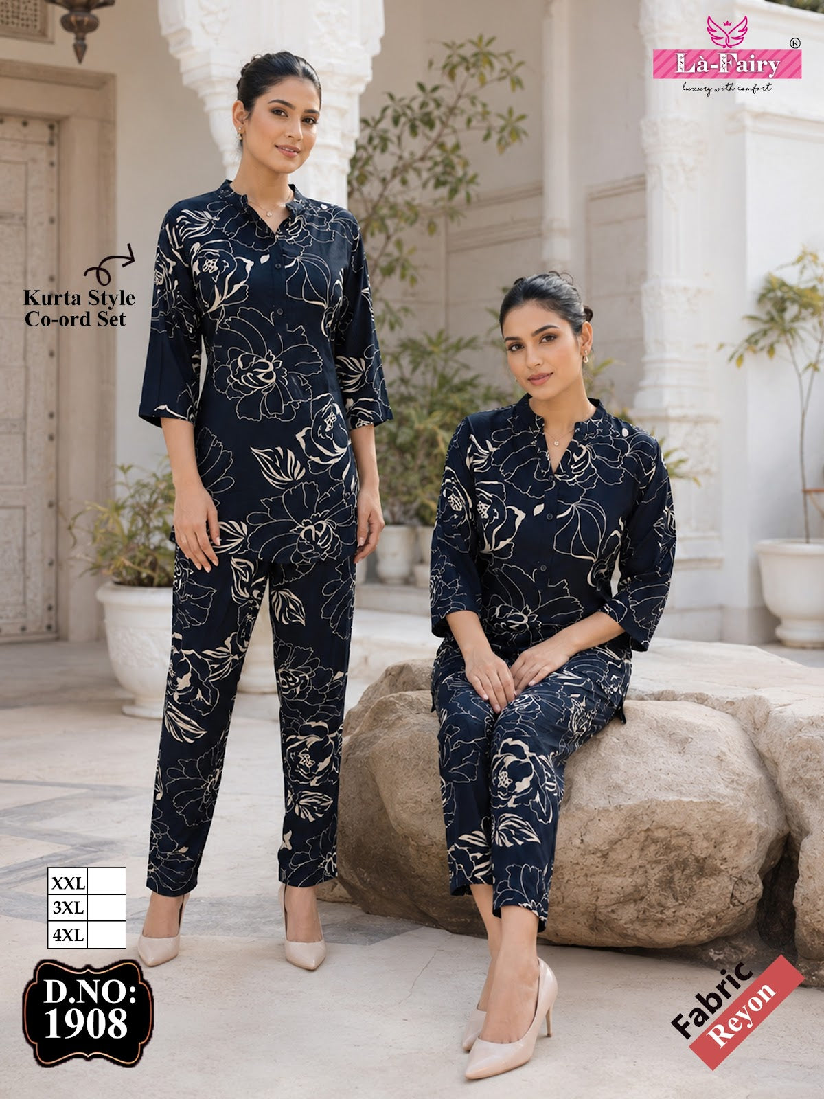 Dno 1908 La Fairy Reyon Co Ord Set Wholesale Price
