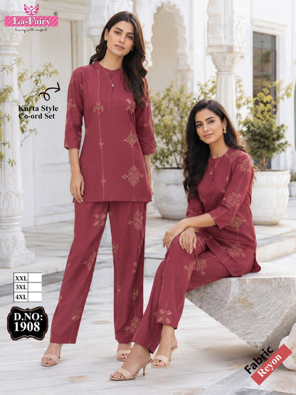 Dno 1908 La Fairy Reyon Co Ord Set Wholesale Price