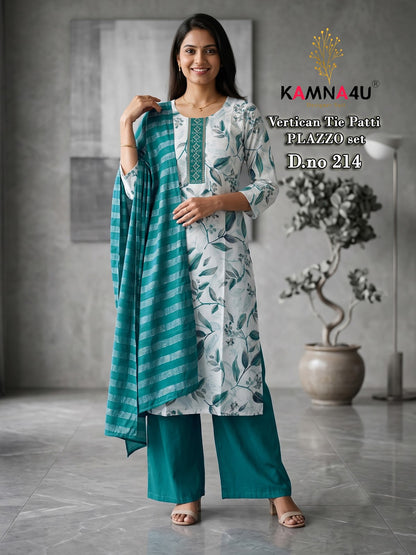 Dno 201-216 Kamna4U Vertican Readymade Plazzo Style Suits Wholesale