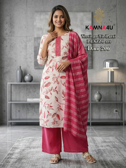 Dno 201-216 Kamna4U Vertican Readymade Plazzo Style Suits Wholesale