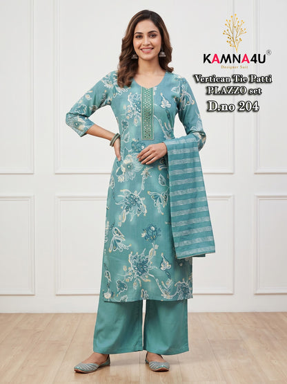 Dno 201-216 Kamna4U Vertican Readymade Plazzo Style Suits Wholesale