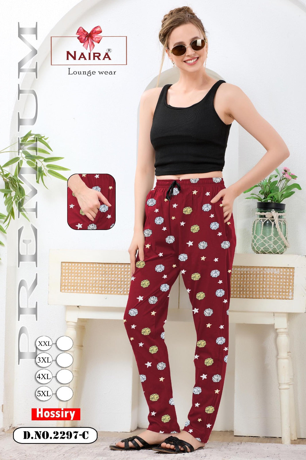 Dno 2297 Kavyansika Hosiery Cotton Women Night Lower Wholesaler Ahmedabad