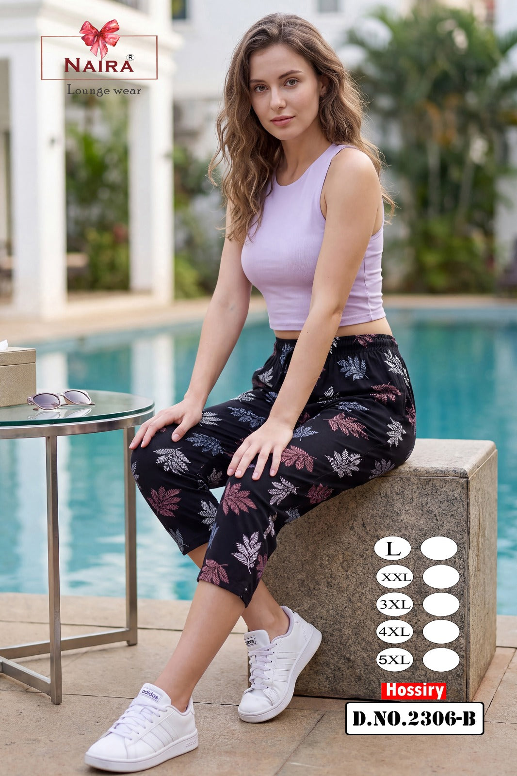 Dno 2306 Naira Kavyansika Hosiery Womens Capri Wholesaler