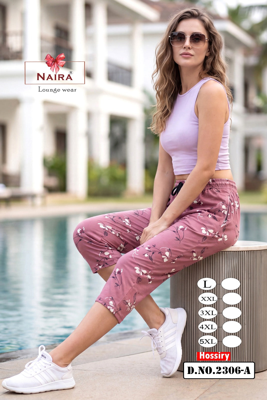 Dno 2306 Naira Kavyansika Hosiery Womens Capri Wholesaler
