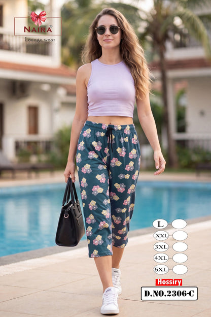 Dno 2306 Naira Kavyansika Hosiery Womens Capri Wholesaler