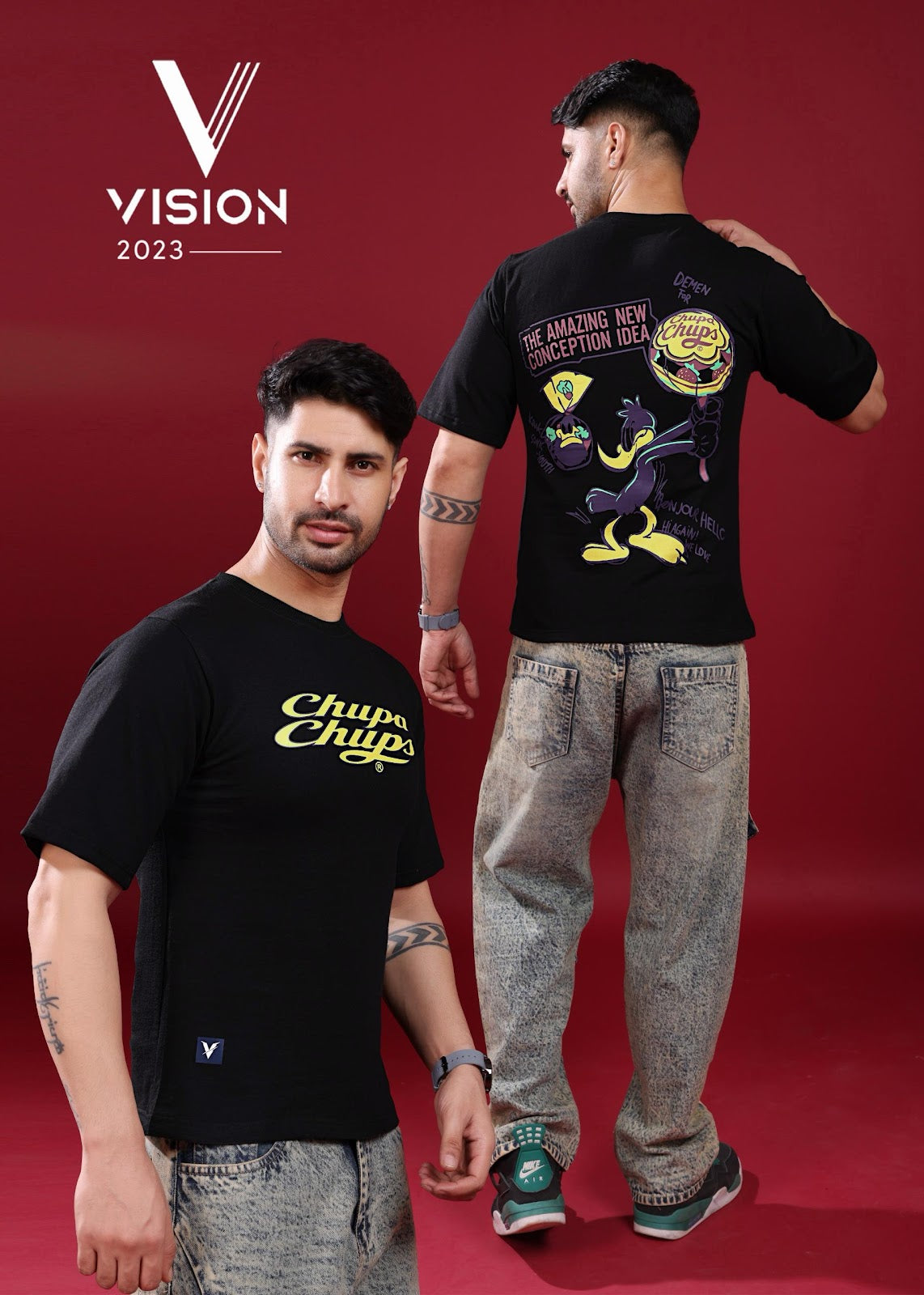 Dno 277 Vision Cotton Looper Mens Tshirts Wholesale Rate