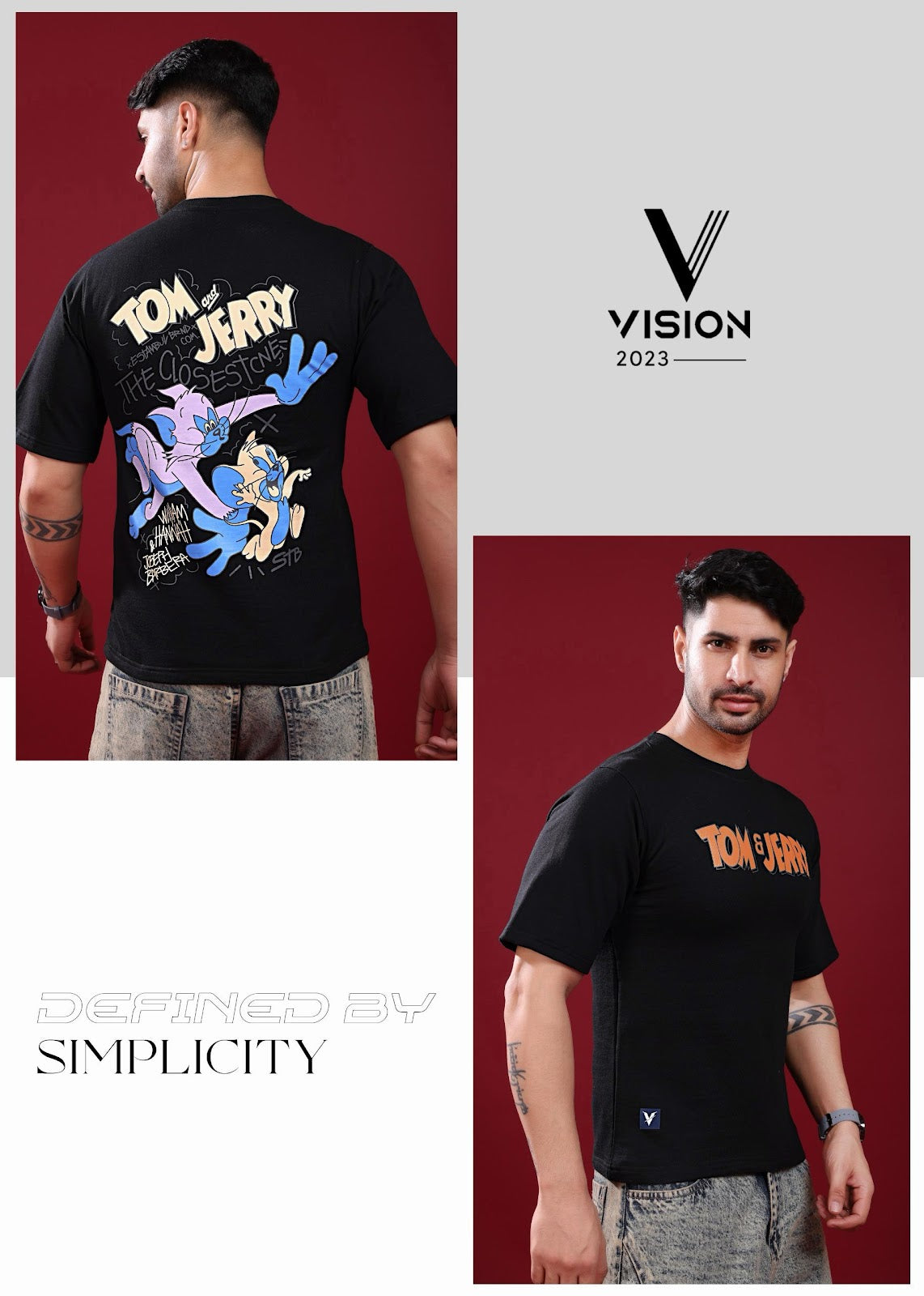Dno 277 Vision Cotton Looper Mens Tshirts Wholesale Rate