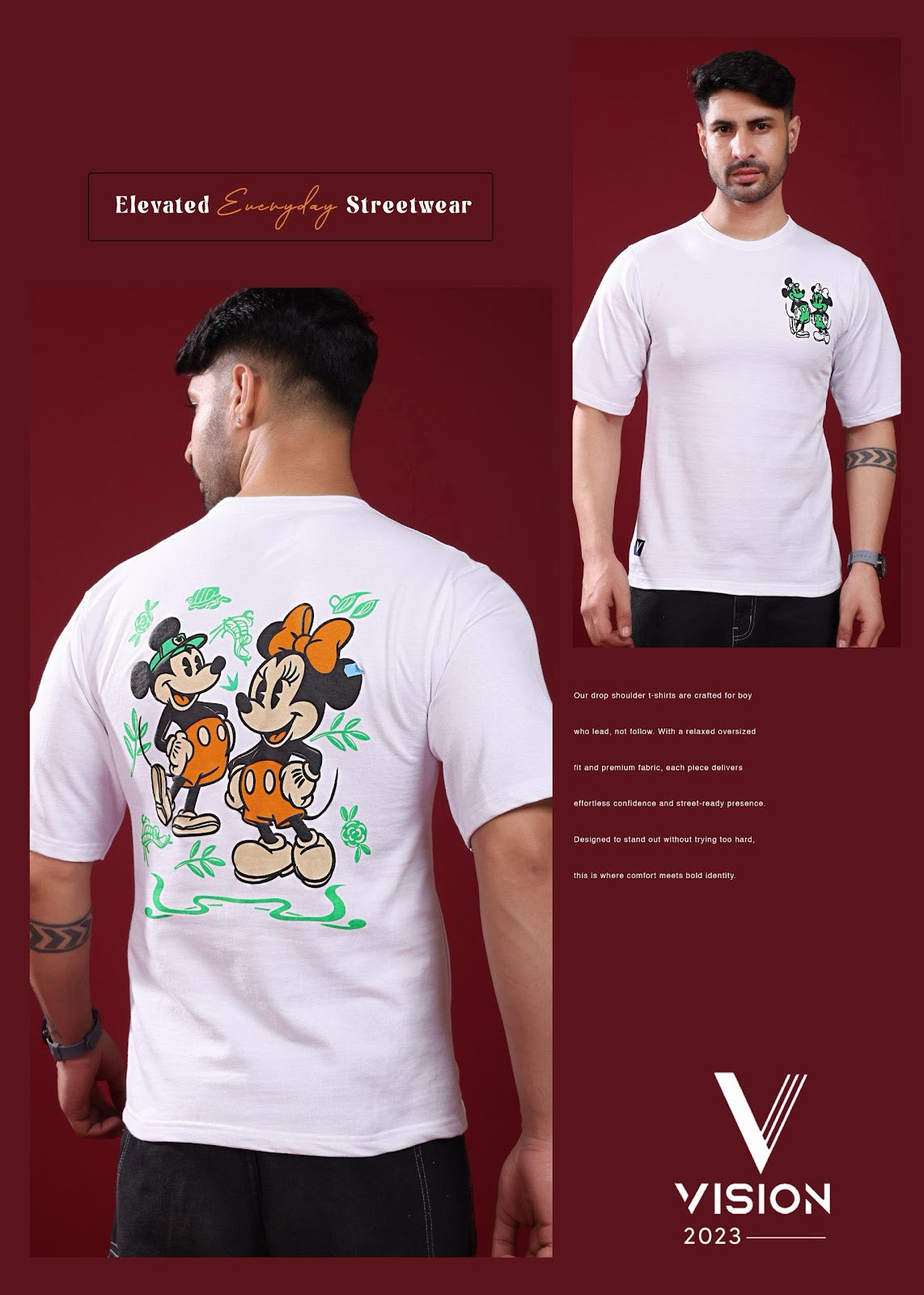 Dno 277 Vision Cotton Looper Mens Tshirts Wholesale Rate