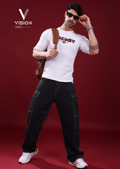 Dno 277 Vision Cotton Looper Mens Tshirts Wholesale Rate