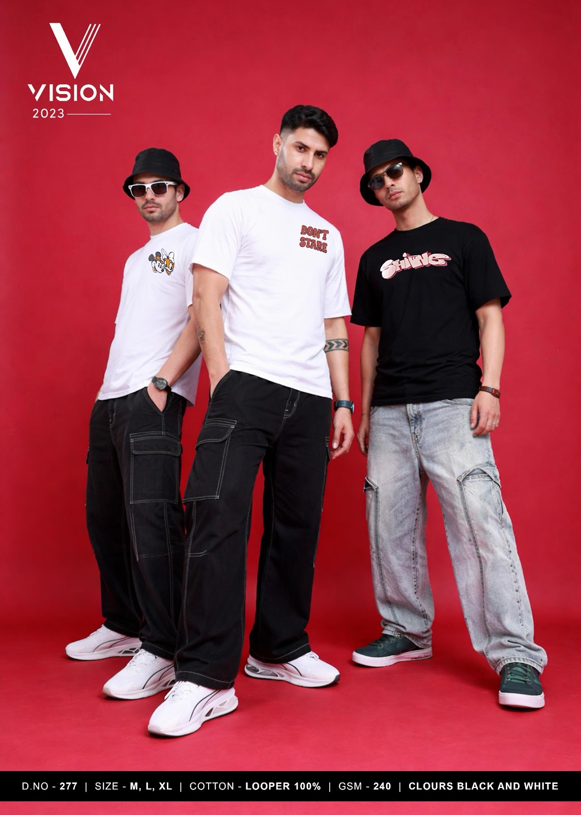 Dno 277 Vision Cotton Looper Mens Tshirts Wholesale Rate