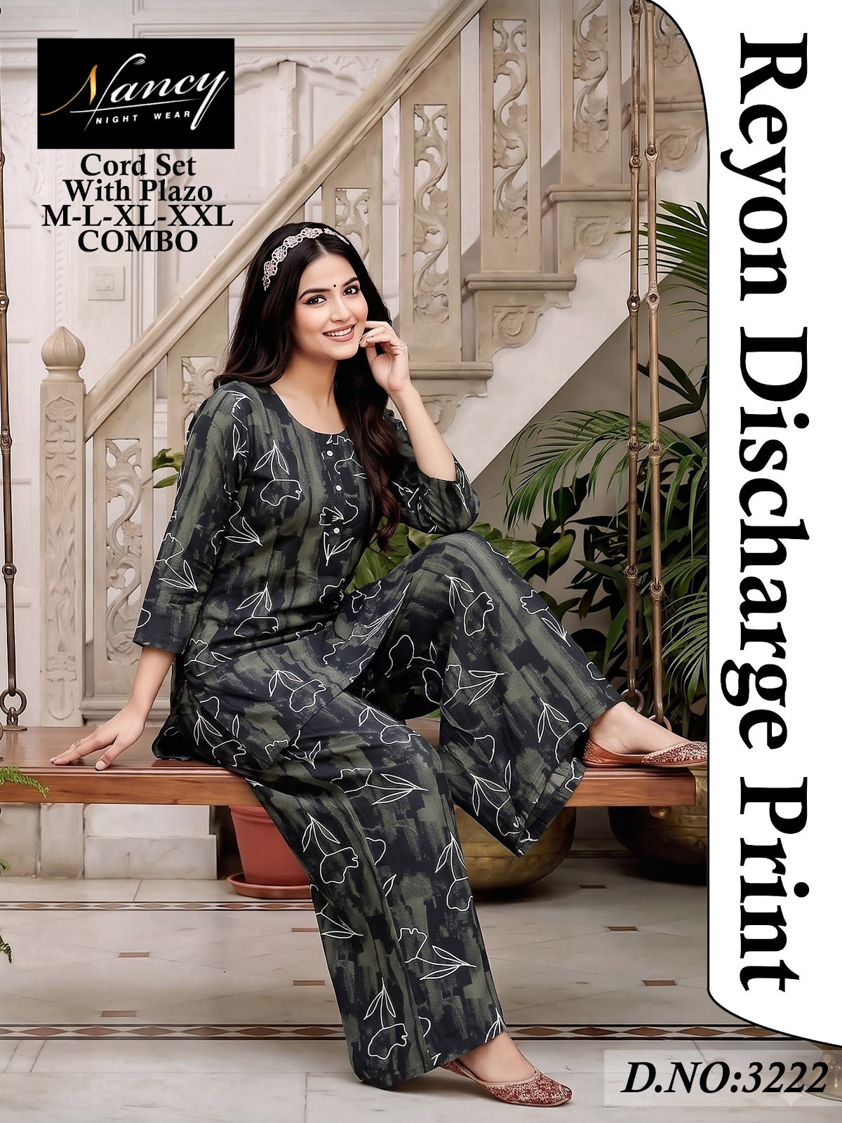 Dno 3222 Nancy Amiti Reyon Co Ord Set Manufacturer Gujarat