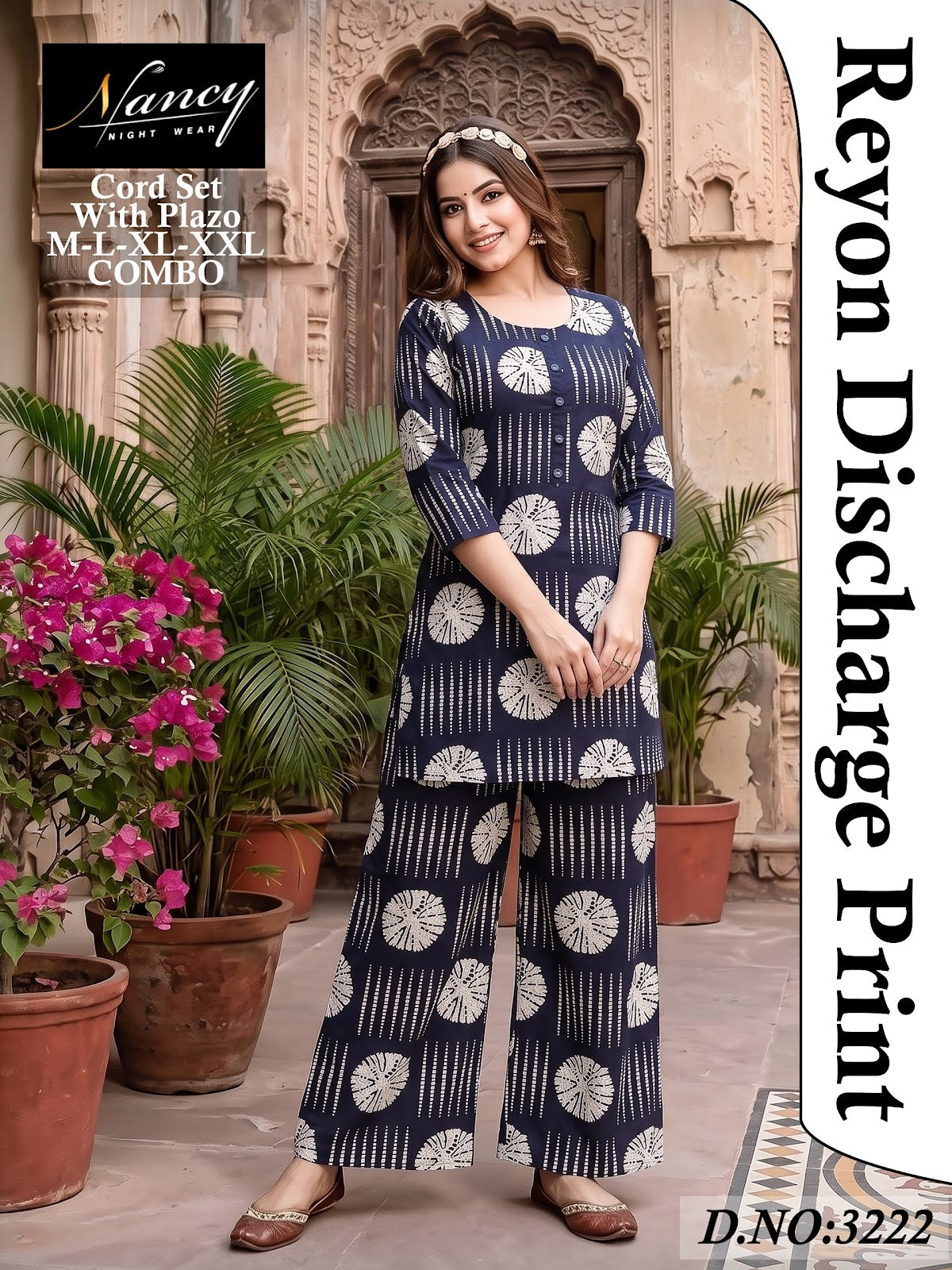 Dno 3222 Nancy Amiti Reyon Co Ord Set Manufacturer Gujarat
