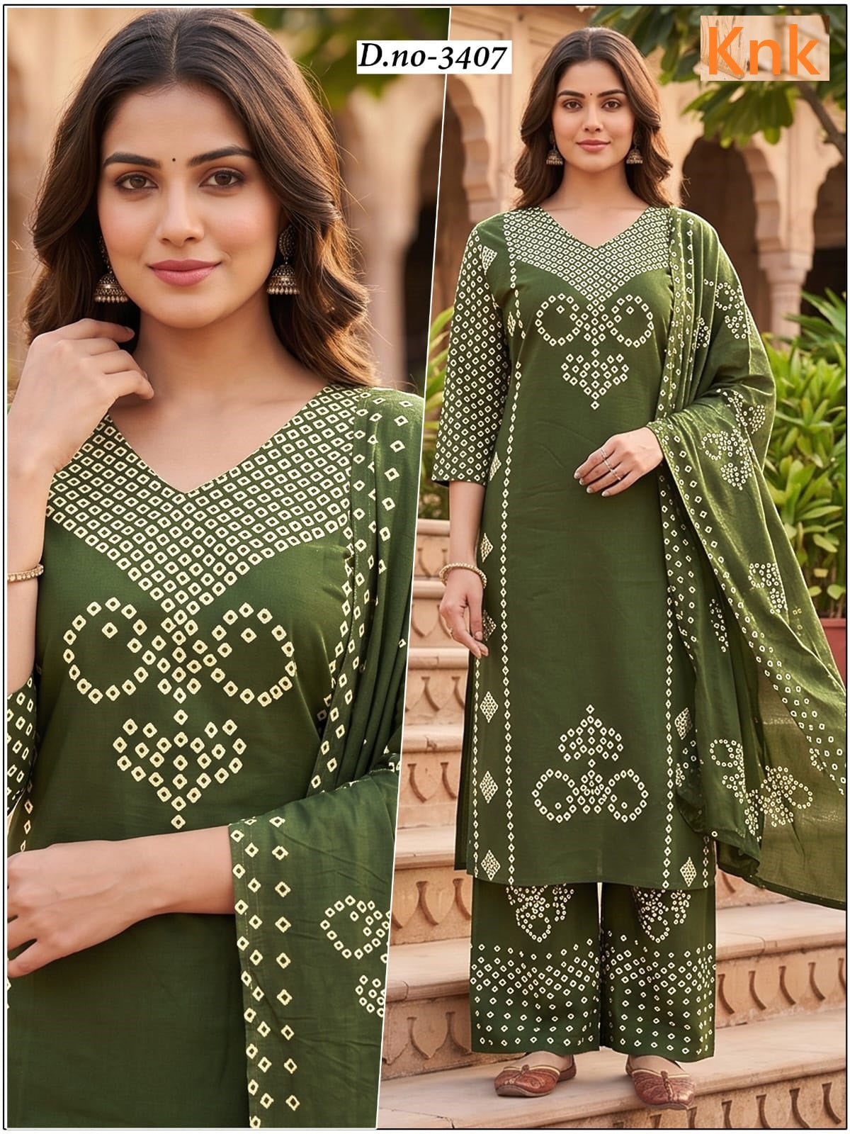 Dno 3407 Knk Dhabu Readymade Cotton Pant Suits Wholesaler India