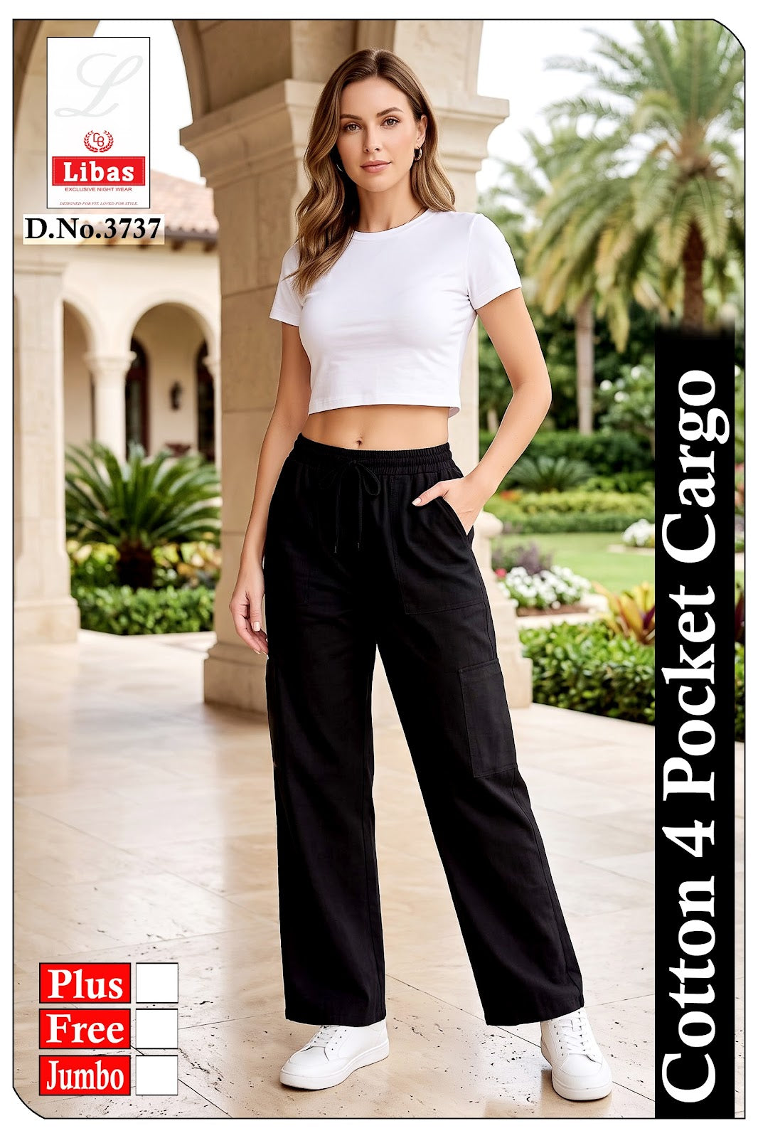 Dno 3737 Libas Amiti Cotton Women Cargo Pants Manufacturer Gujarat