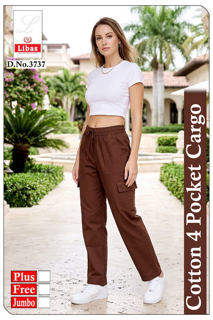 Dno 3737 Libas Amiti Cotton Women Cargo Pants Manufacturer Gujarat