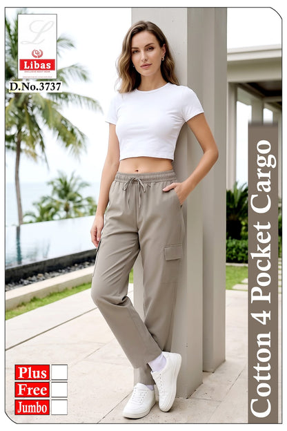 Dno 3737 Libas Amiti Cotton Women Cargo Pants Manufacturer Gujarat