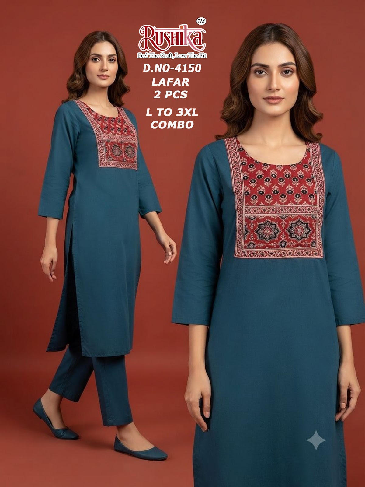 Dno 4142 To 4153 Rushika Lafar Co Ord Set Wholesale Rate
