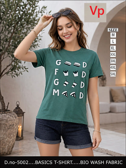 Dno 5002 2408 Vp Biowash Women Tshirt Wholesaler India