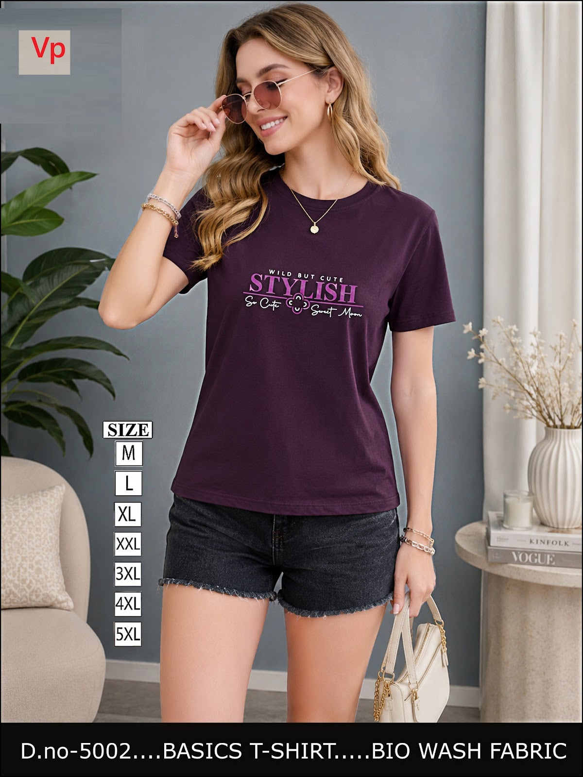 Dno 5002 2408 Vp Biowash Women Tshirt Wholesaler India