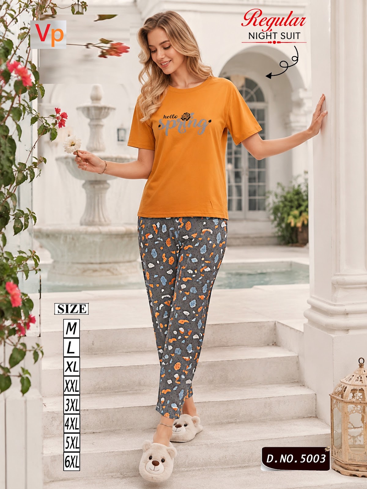 Dno 5003 110726 Vp Hosiery Cotton Pyjama Night Suits Wholesale Price
