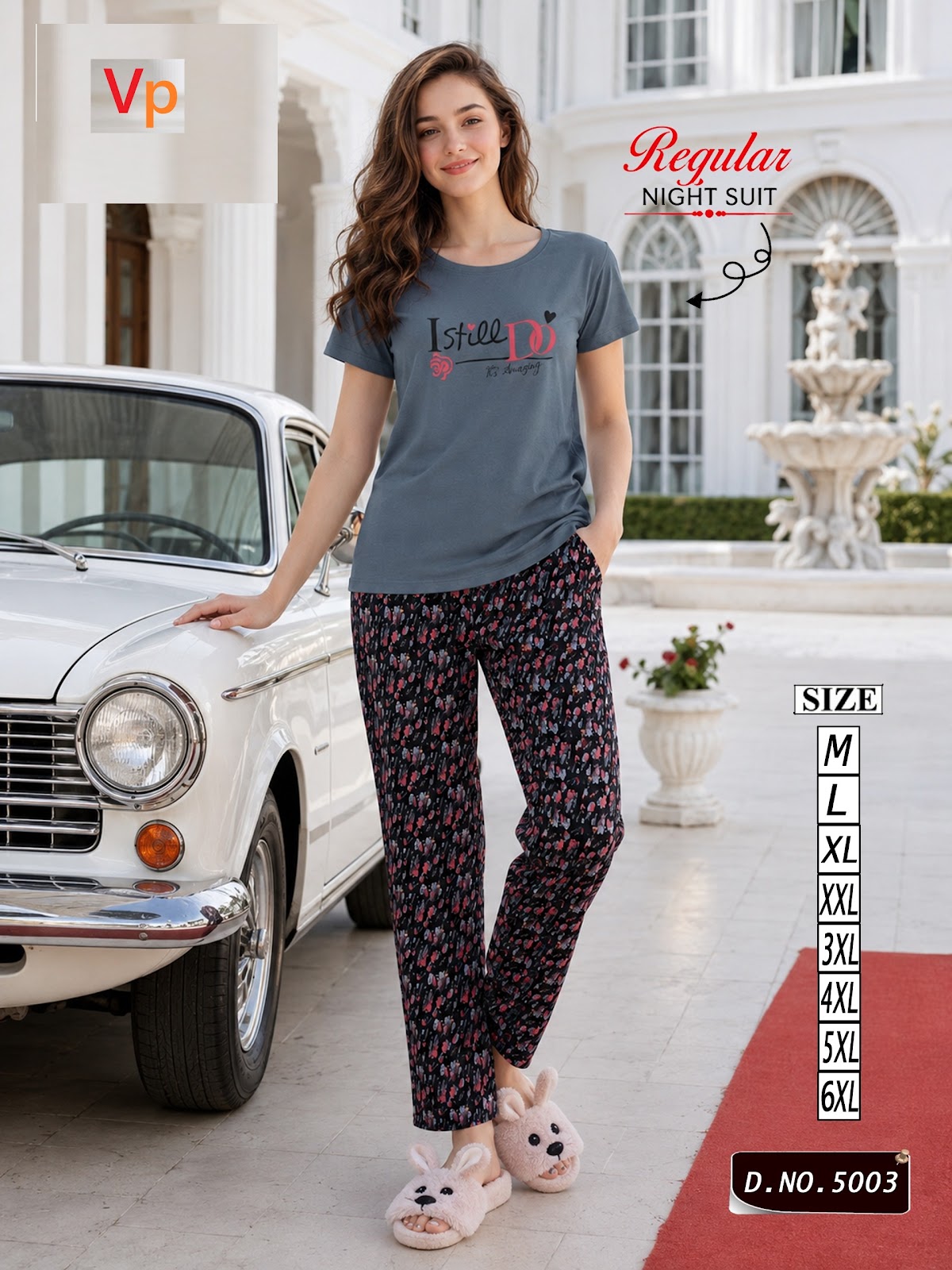 Dno 5003 110726 Vp Hosiery Cotton Pyjama Night Suits Wholesale Price