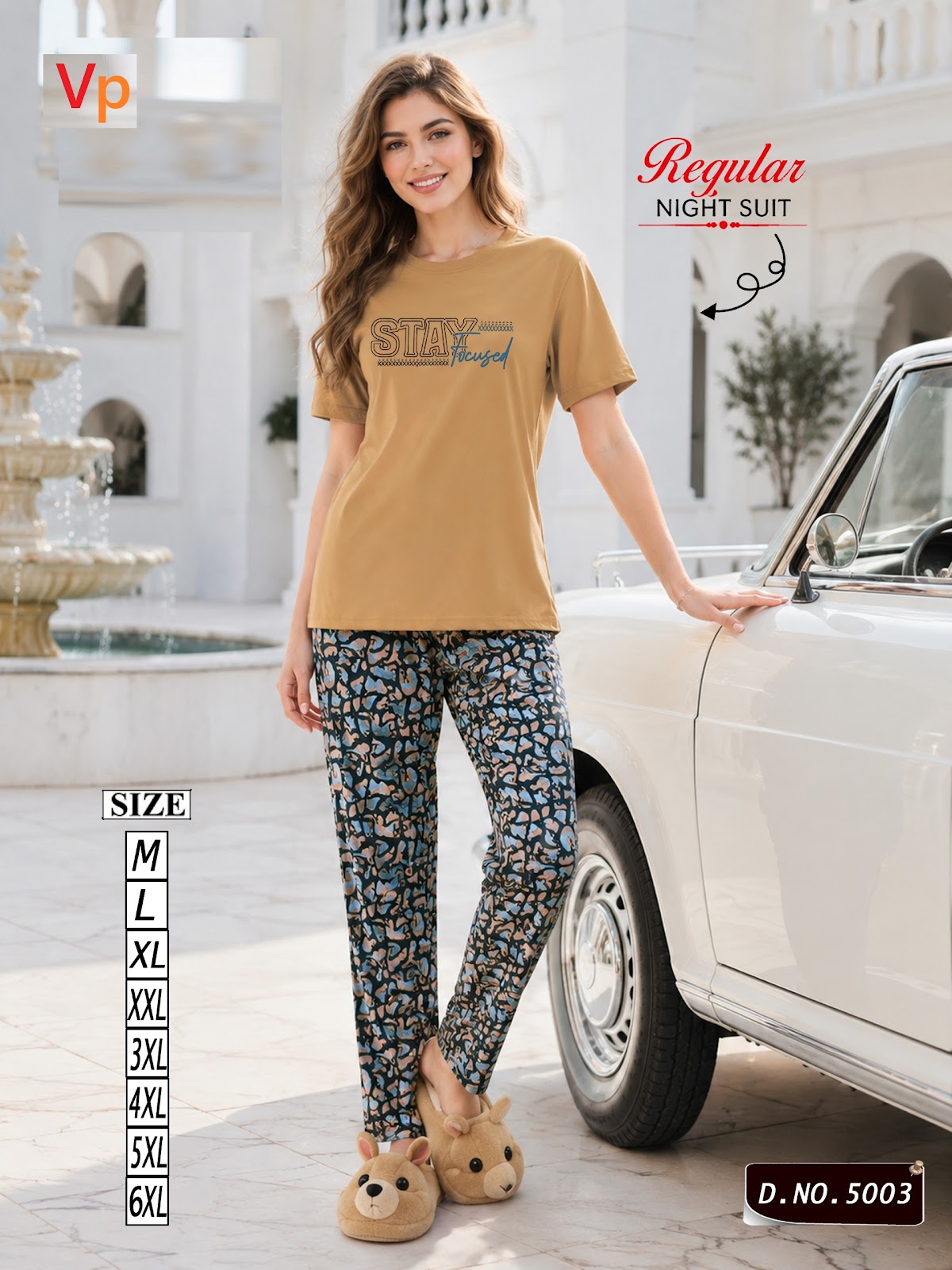 Dno 5003 110726 Vp Hosiery Cotton Pyjama Night Suits Wholesale Price