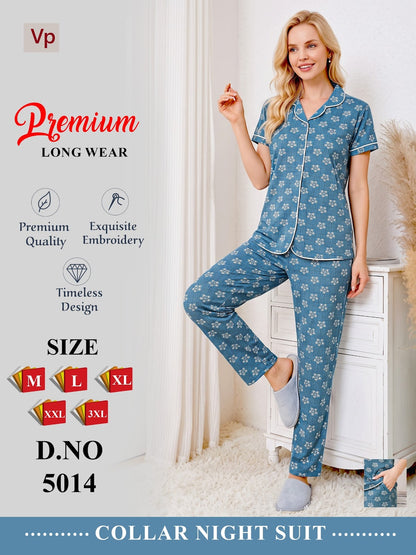 Dno 5014 100726 Vp Hosiery Cotton Collar Night Suits Wholesaler Gujarat