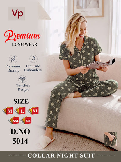 Dno 5014 100726 Vp Hosiery Cotton Collar Night Suits Wholesaler Gujarat