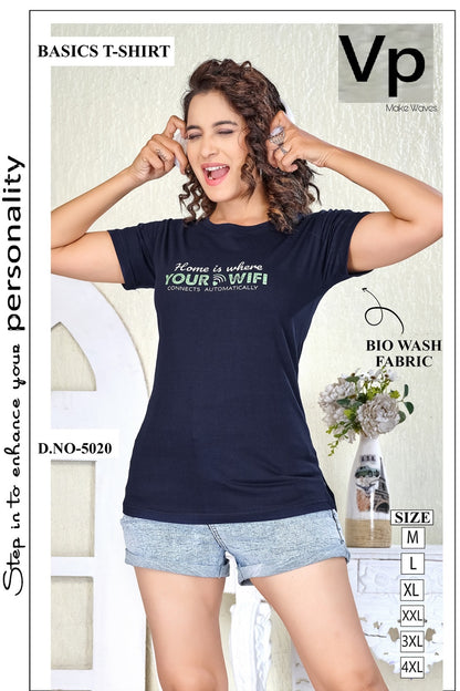 Dno 5020 Vp Biowash Women Tshirt Exporter Ahmedabad