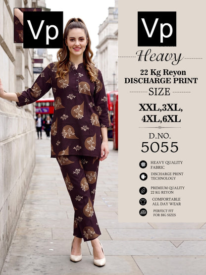 Dno 5055 1206 Vp Rayon 22Kg Co Ord Set Exporter